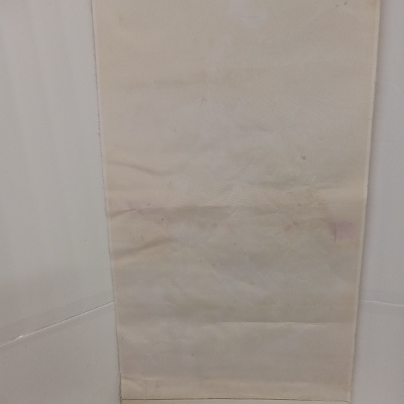 Vintage Wall Scroll Art on Canvas Cowboy on Bucking Horse 19X34" long - Picture 2 of 4